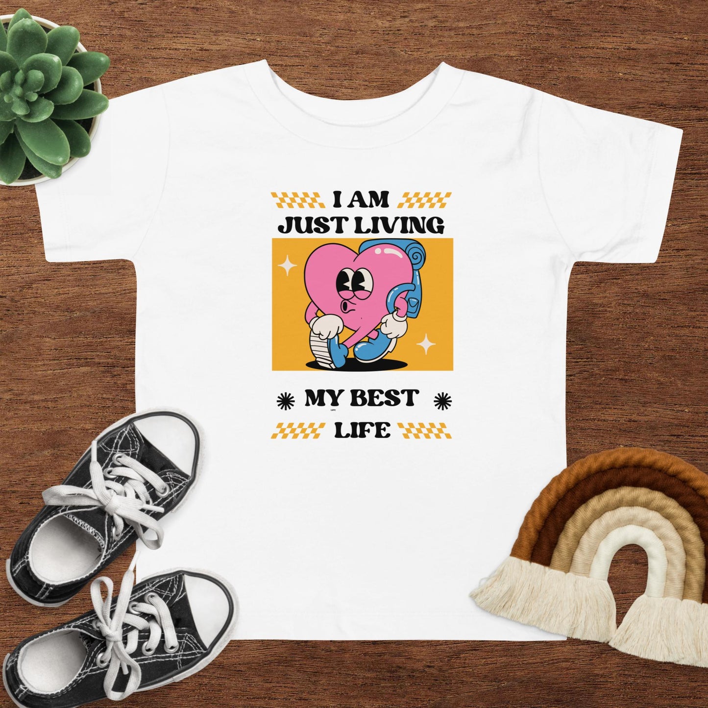 I Am Just Living My Best Life Toddler Short Sleeve Tee